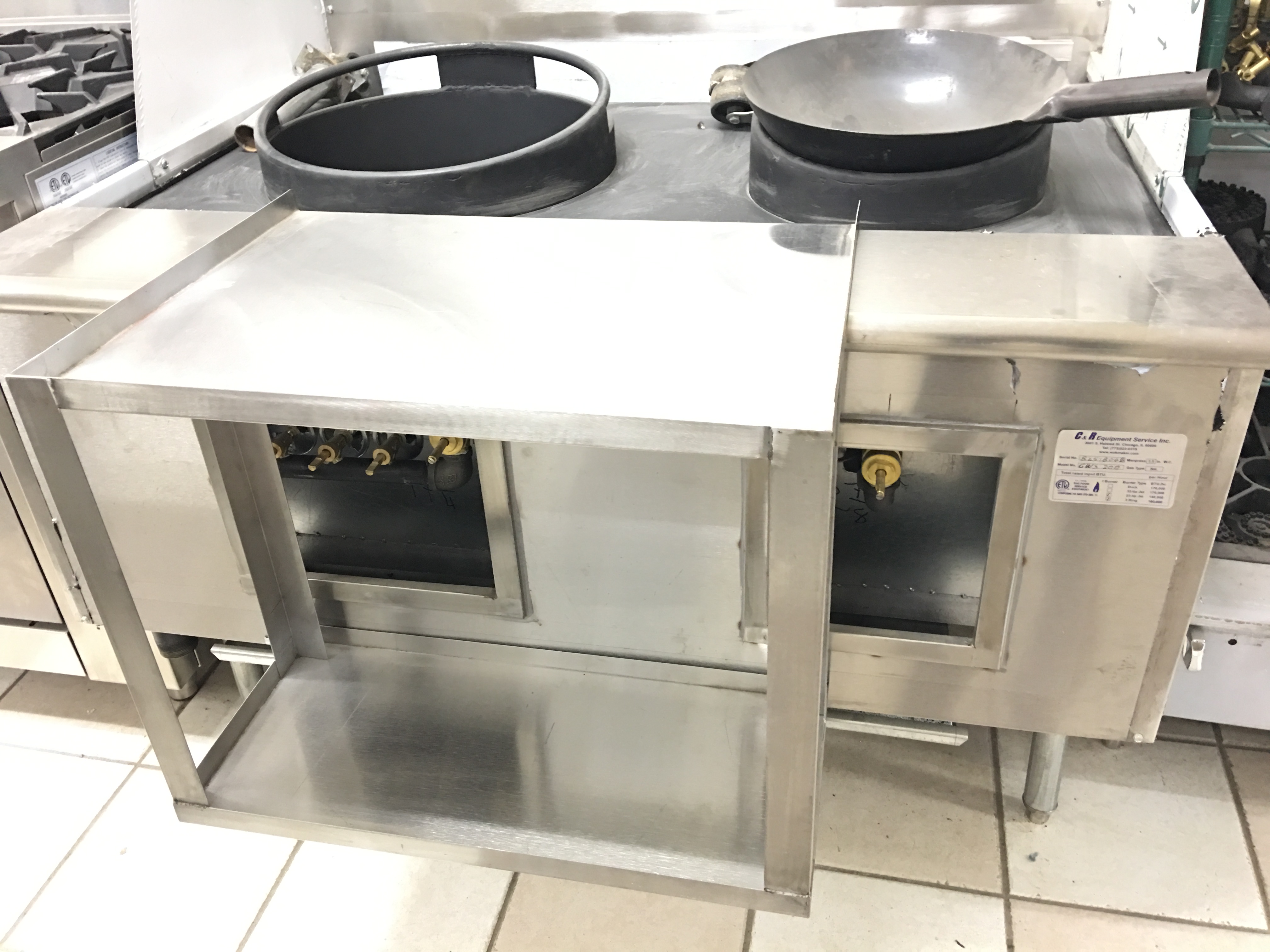Sauce Pan & Shelf for Woks C&R EQUIPMENT SERVICE INC.